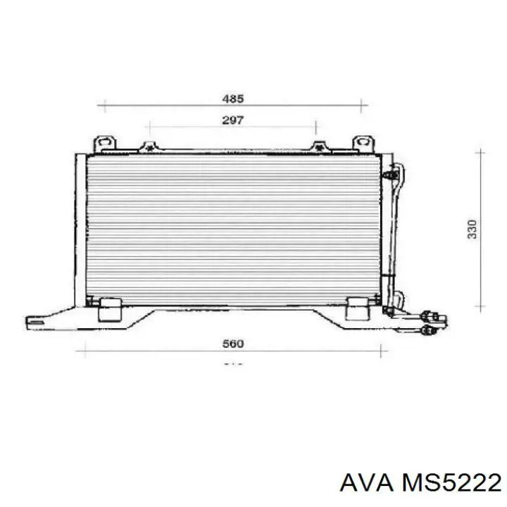 Купить MS5222 AVA Радиатор системы охлаждения кондиционера