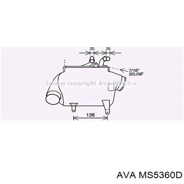 Радиатор кондиционера MS5360D AVA