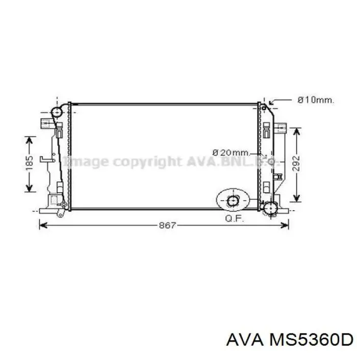 Купить MS5360D AVA Радиатор системы охлаждения кондиционера