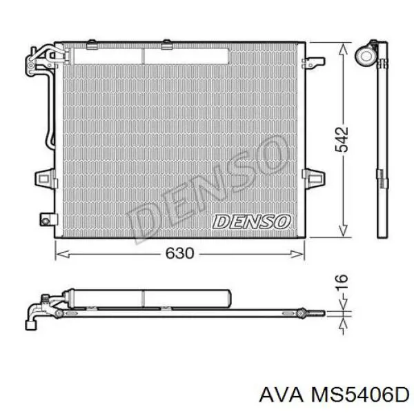 MS5406D AVA радиатор кондиционера