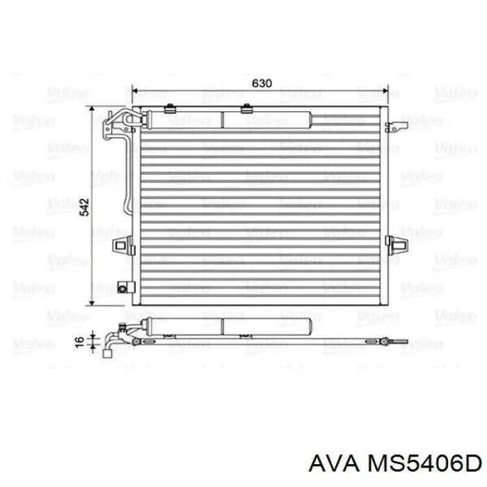 Конденсатор кондиционера AVA MS5406D цена, от 105.69 USD