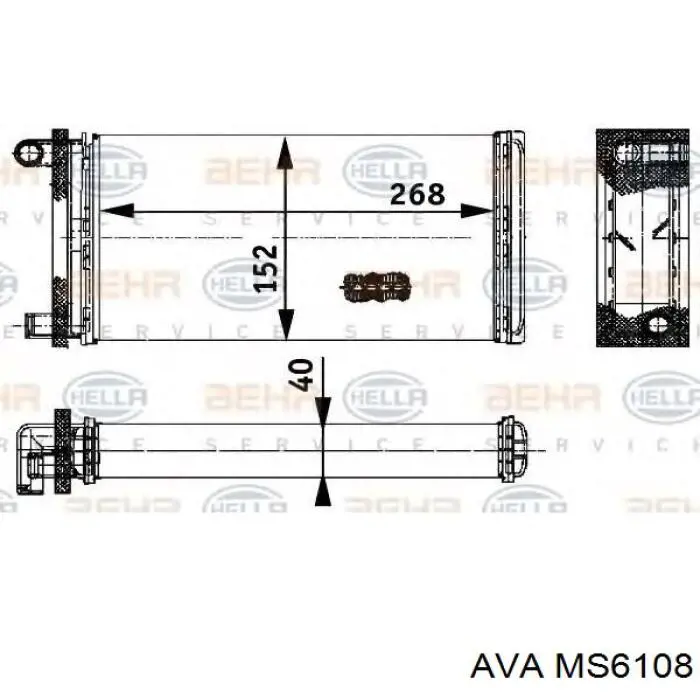 Купить MS6108 AVA Радиатор печки