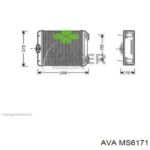 Радиатор печки MS6171 AVA