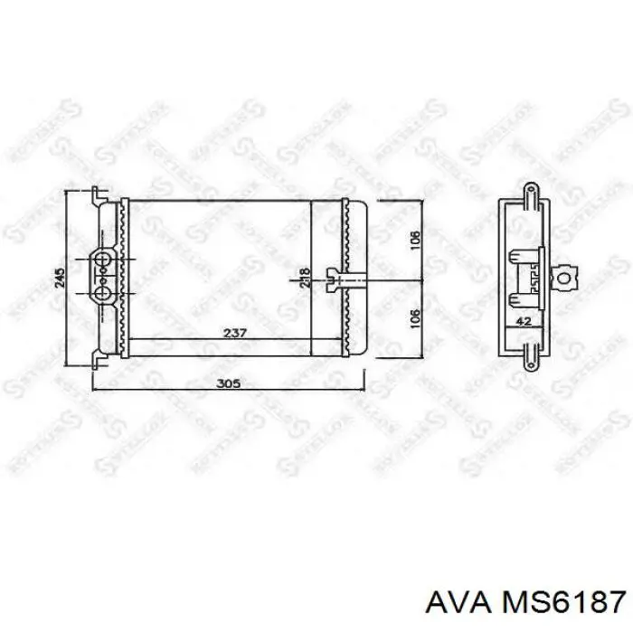 MS6187 AVA радиатор печки