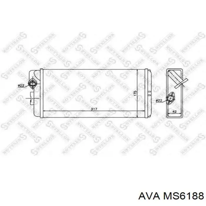 MS6188 AVA радиатор печки