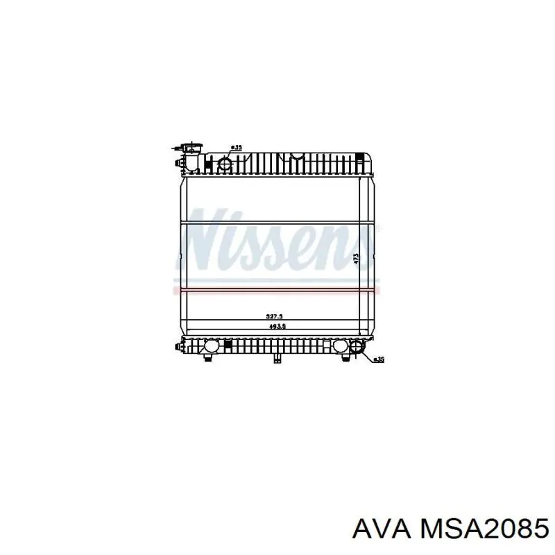 Купить MSA2085 AVA Радиатор водяной