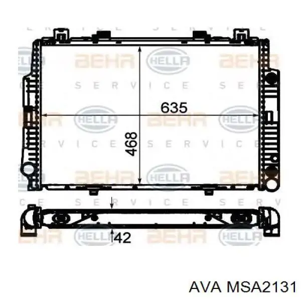 MSA2131 AVA Радиатор основной