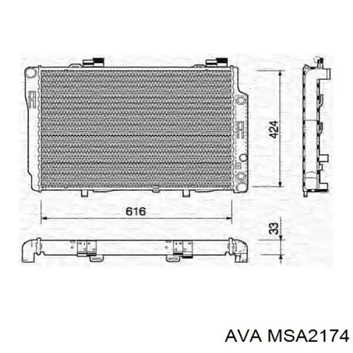 Радиатор MSA2174 AVA