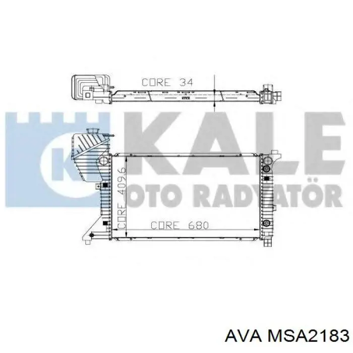 Радиатор MSA2183 AVA