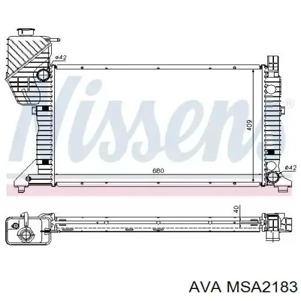 MSA2183 AVA Радиатор основной