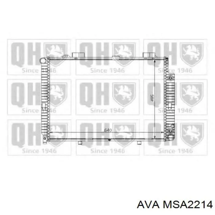 Радиатор охлаждения двигателя AVA MSA2214 цена, от 114.99 USD