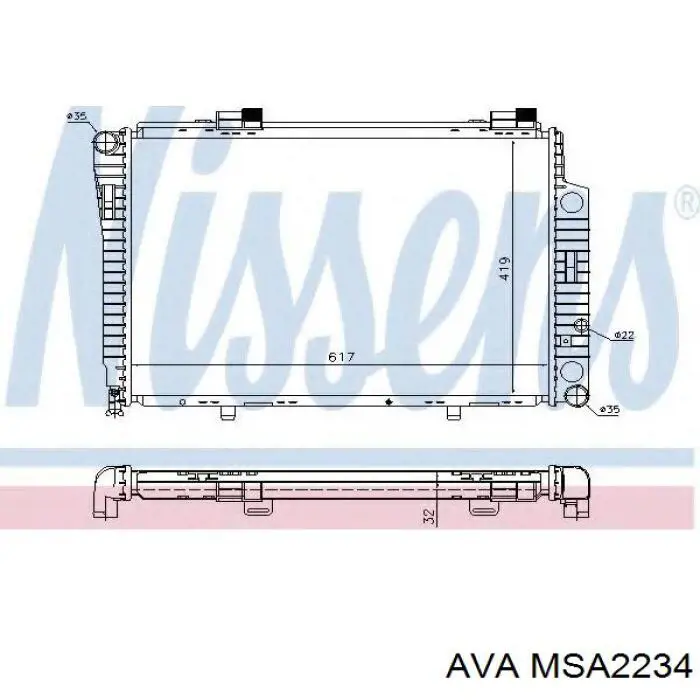 Радиатор MSA2234 AVA