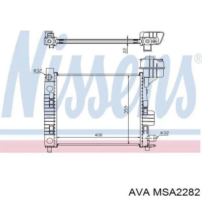 MSA2282 AVA Радиатор основной