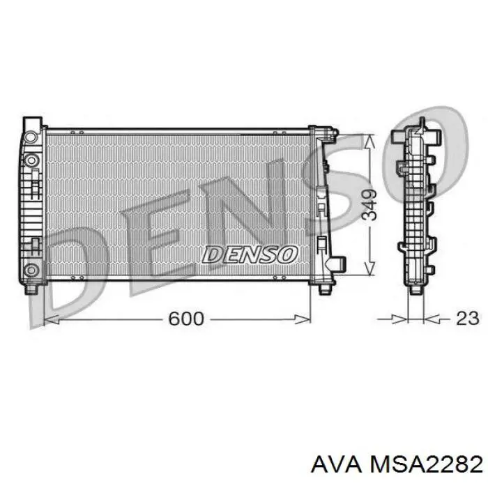 Купить MSA2282 AVA Радиатор водяной