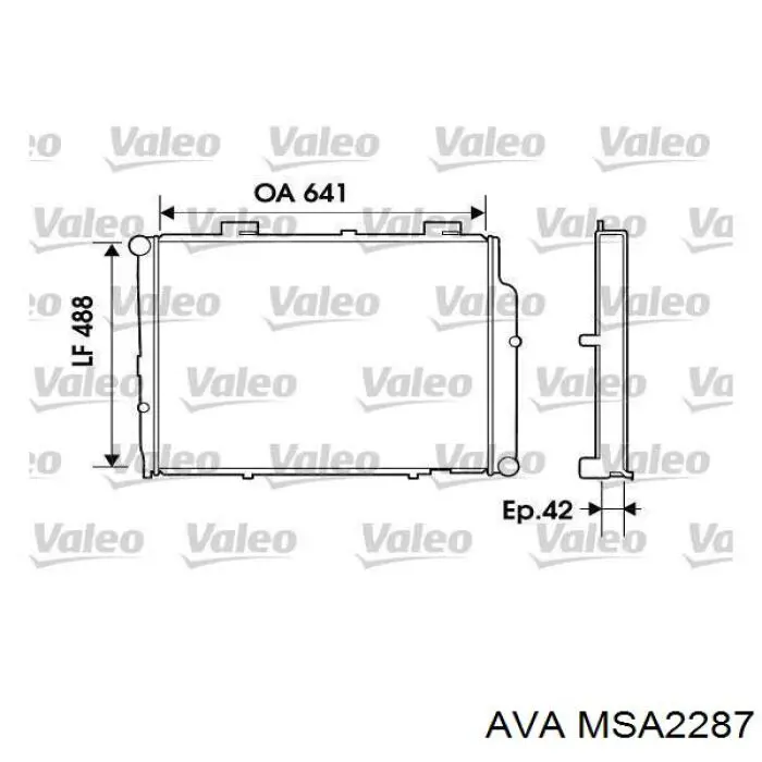 Купить MSA2287 AVA Радиатор водяной