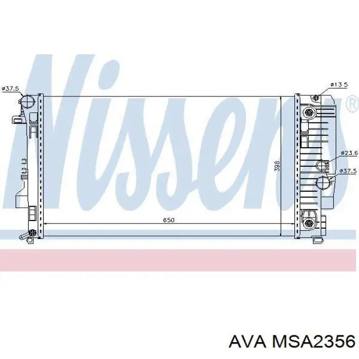 Радиатор охлаждения AVA MSA2356
