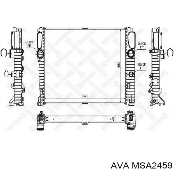 Купить MSA2459 AVA Радиатор водяной