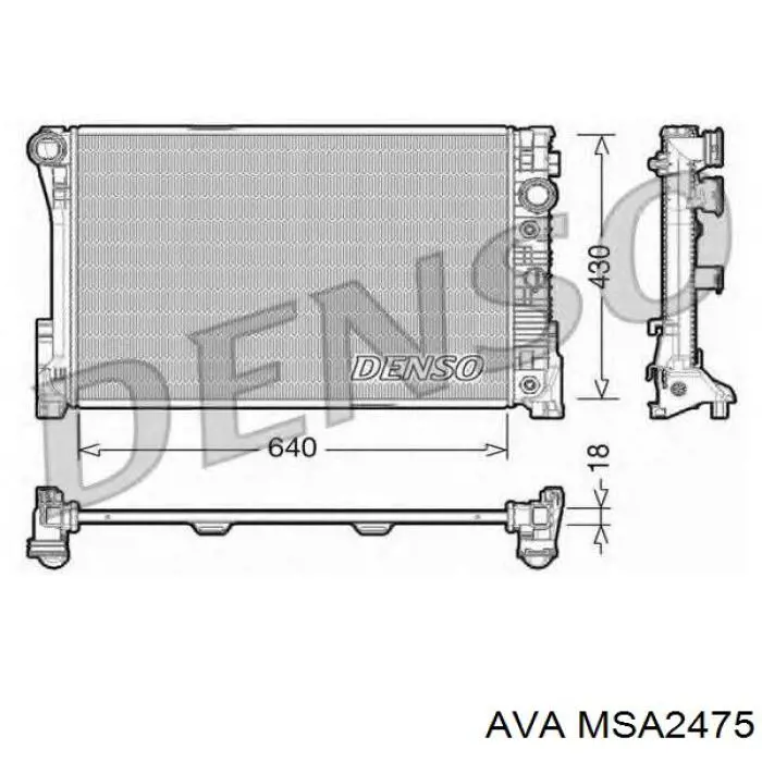 MSA2475 AVA Радиатор основной