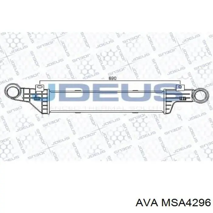 Радиатор интеркуллера AVA MSA4296