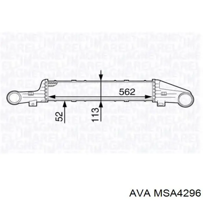 Система охлаждения наддувочного воздуха AVA MSA4296 цена, от 73.92 USD