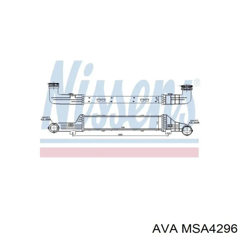MSA4296 AVA Охладитель наддувочного воздуха