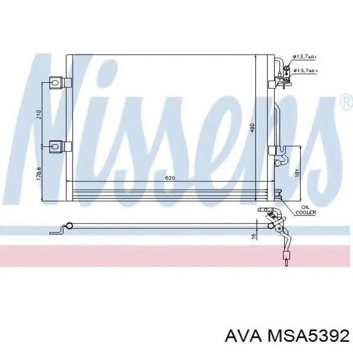 MSA5392 AVA радиатор кондиционера