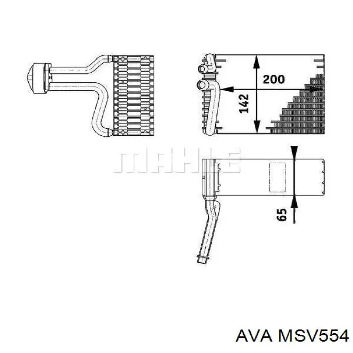 Испаритель кондиционера MSV554 AVA