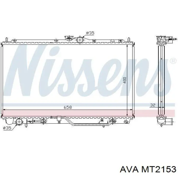 Радиатор MT2153 AVA