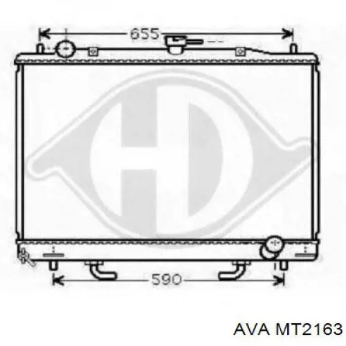 Радиатор охлаждения AVA MT2163