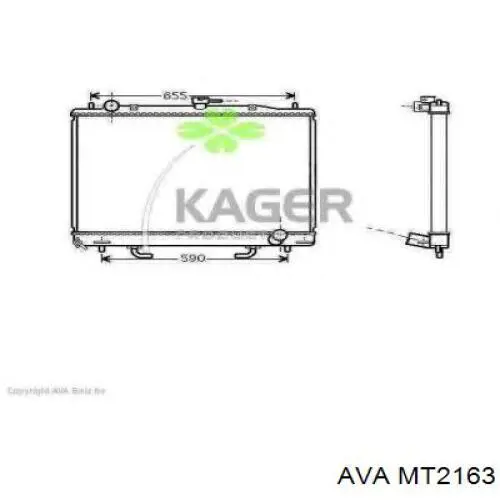 MT2163 AVA Радиатор основной
