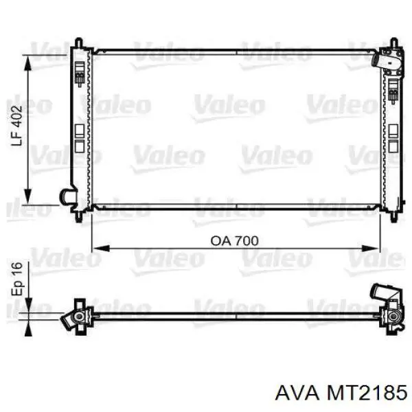 Радиатор MT2185 AVA