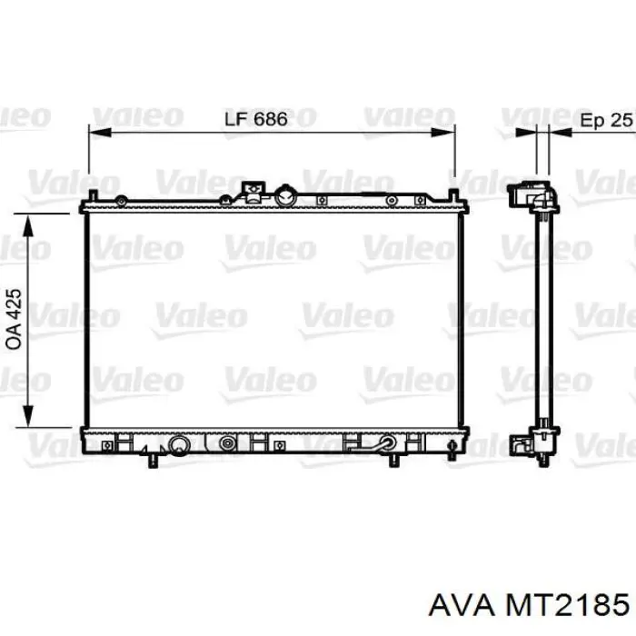 MT2185 AVA Радиатор основной