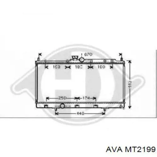 Радиатор охлаждения AVA MT2199