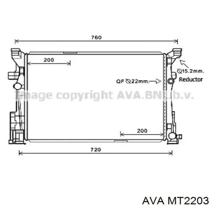 Радиатор MT2203 AVA