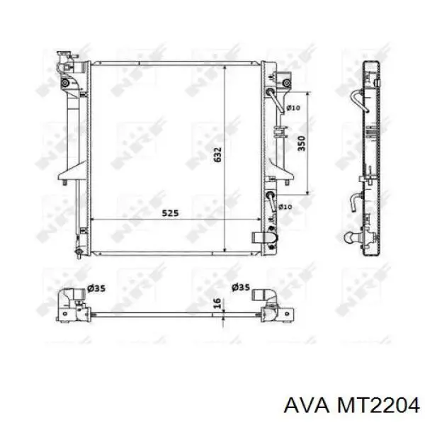 Compre MT2204 AVA Radiador de esfriamento de motor