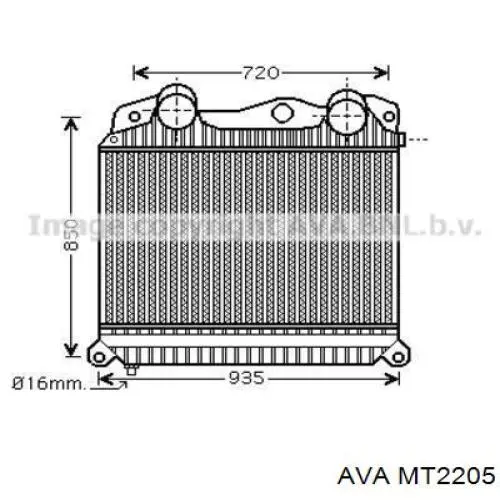 Радиатор охлаждения двигателя AVA MT2205 цена, от 161.56 USD