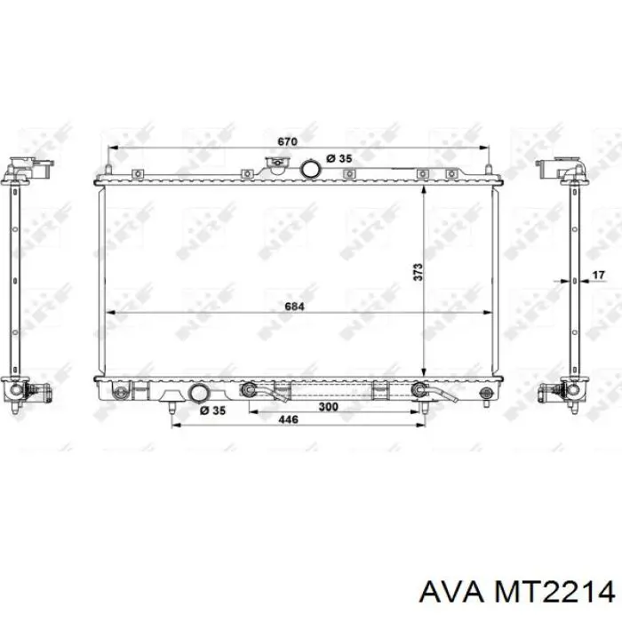 Радиатор MT2214 AVA