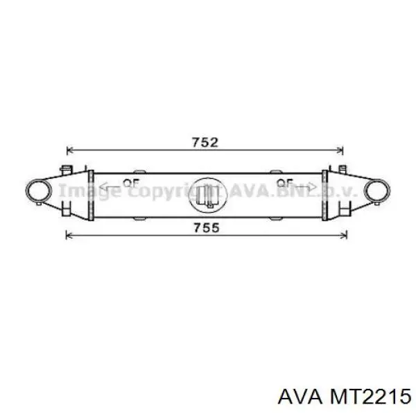 Радиатор охлаждения двигателя AVA MT2215 цена, от 89.84 USD