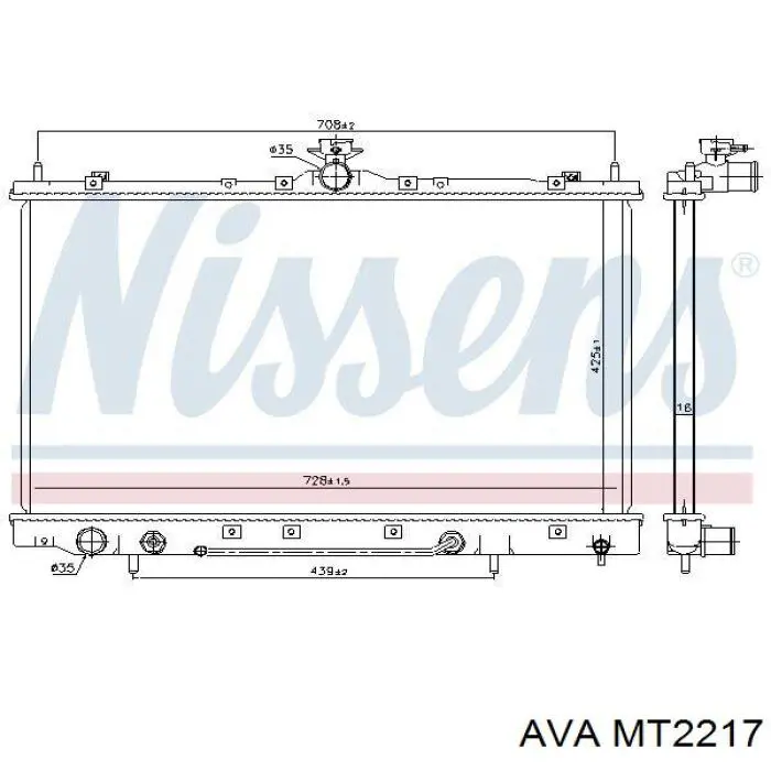 Радиатор MT2217 AVA