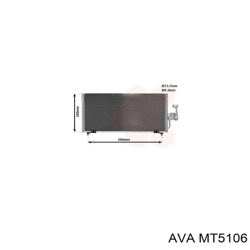 Радиатор кондиционера MT5106 AVA