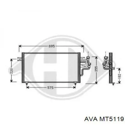 Конденсатор кондиционера AVA MT5119 цена, от 86.36 USD