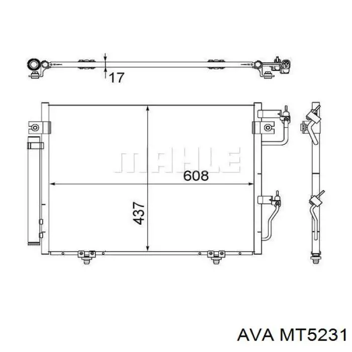 Condensador aire acondicionado MT5231 AVA