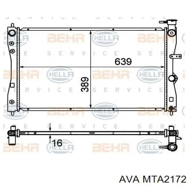 MTA2172 AVA Радиатор основной