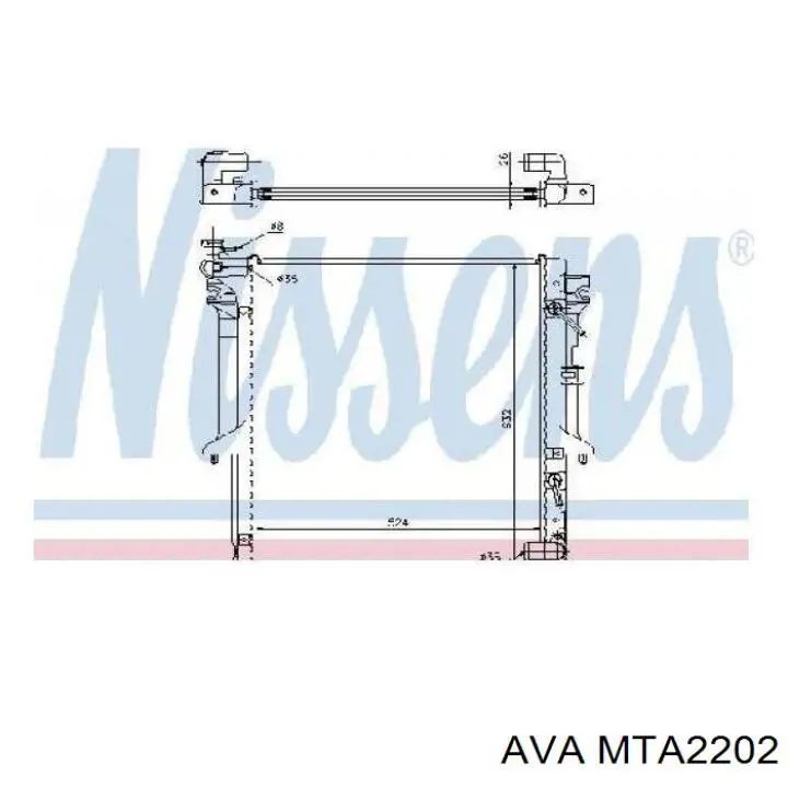 Радиатор MTA2202 AVA