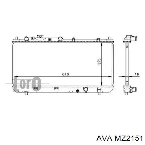 Радиатор MZ2151 AVA