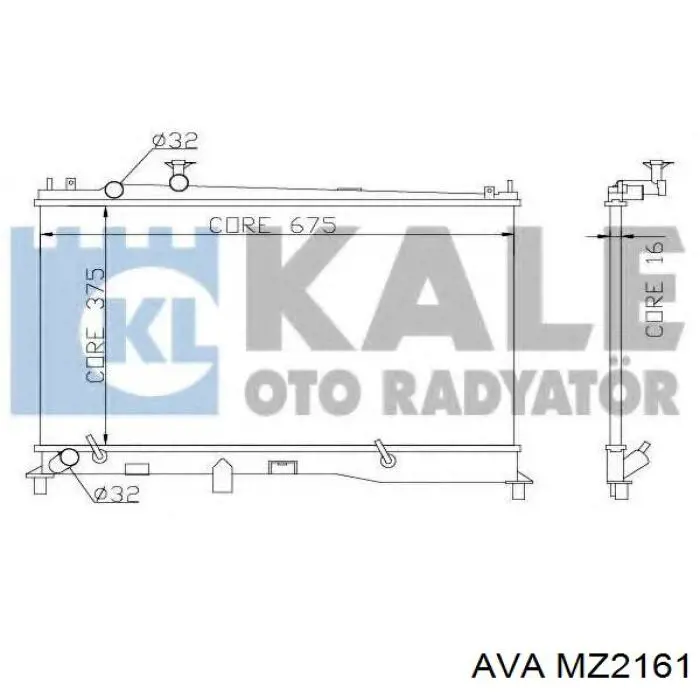 Радиатор MZ2161 AVA