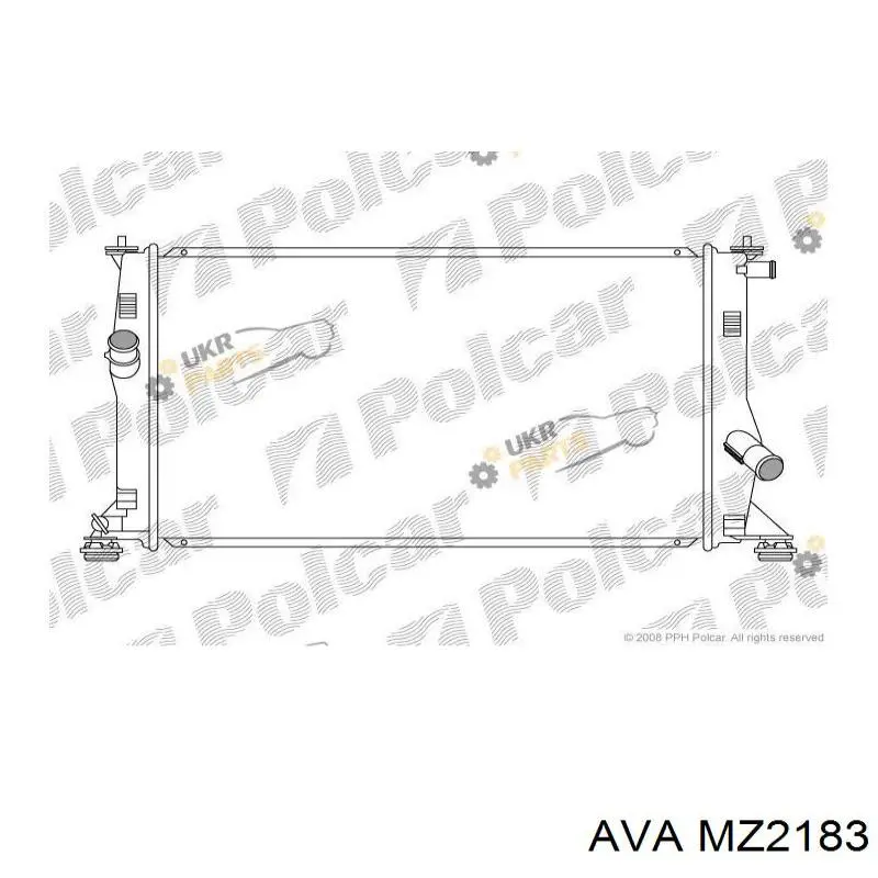 Купить MZ2183 AVA Радиатор водяной