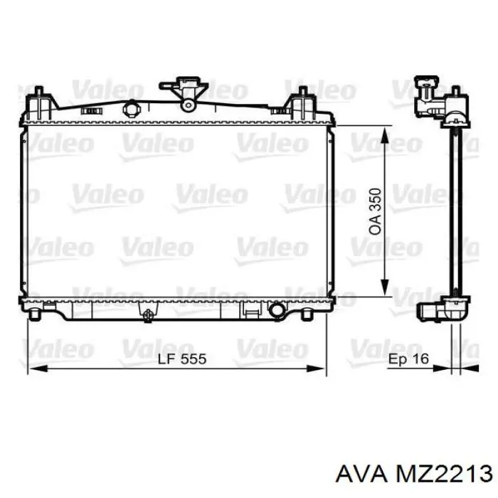 Радиатор MZ2213 AVA