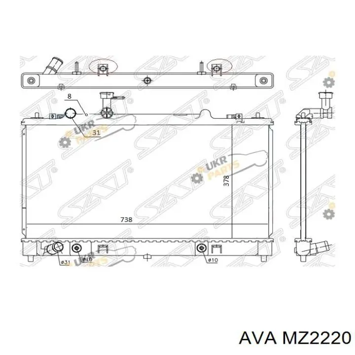 Купить L51615200C Mazda Радиатор водяной