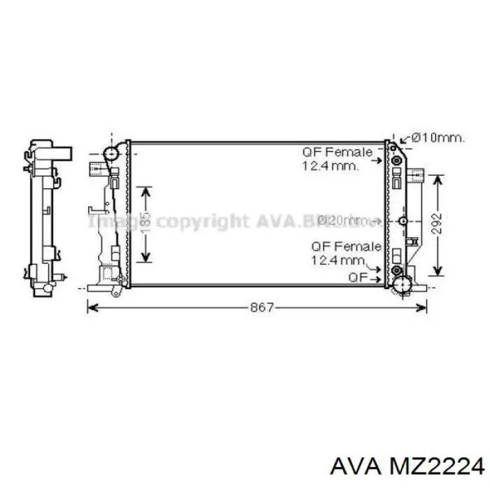 Радиатор MZ2224 AVA